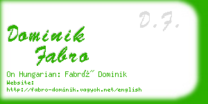 dominik fabro business card
